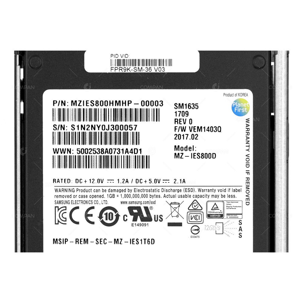 FPR9K-SM-S800GS1  CISCO SSD 800GB SAS 12G 2.5" SFF FOR FIREPOWER 9000 SERIES